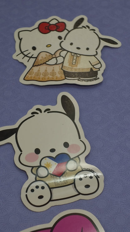 Filipino Kawaii Culture Waterproof Vinyl Sticker | Filipino Inspired Cute Character Sticker | 3" UV Laminated Laptop, Water Bottle, Journal